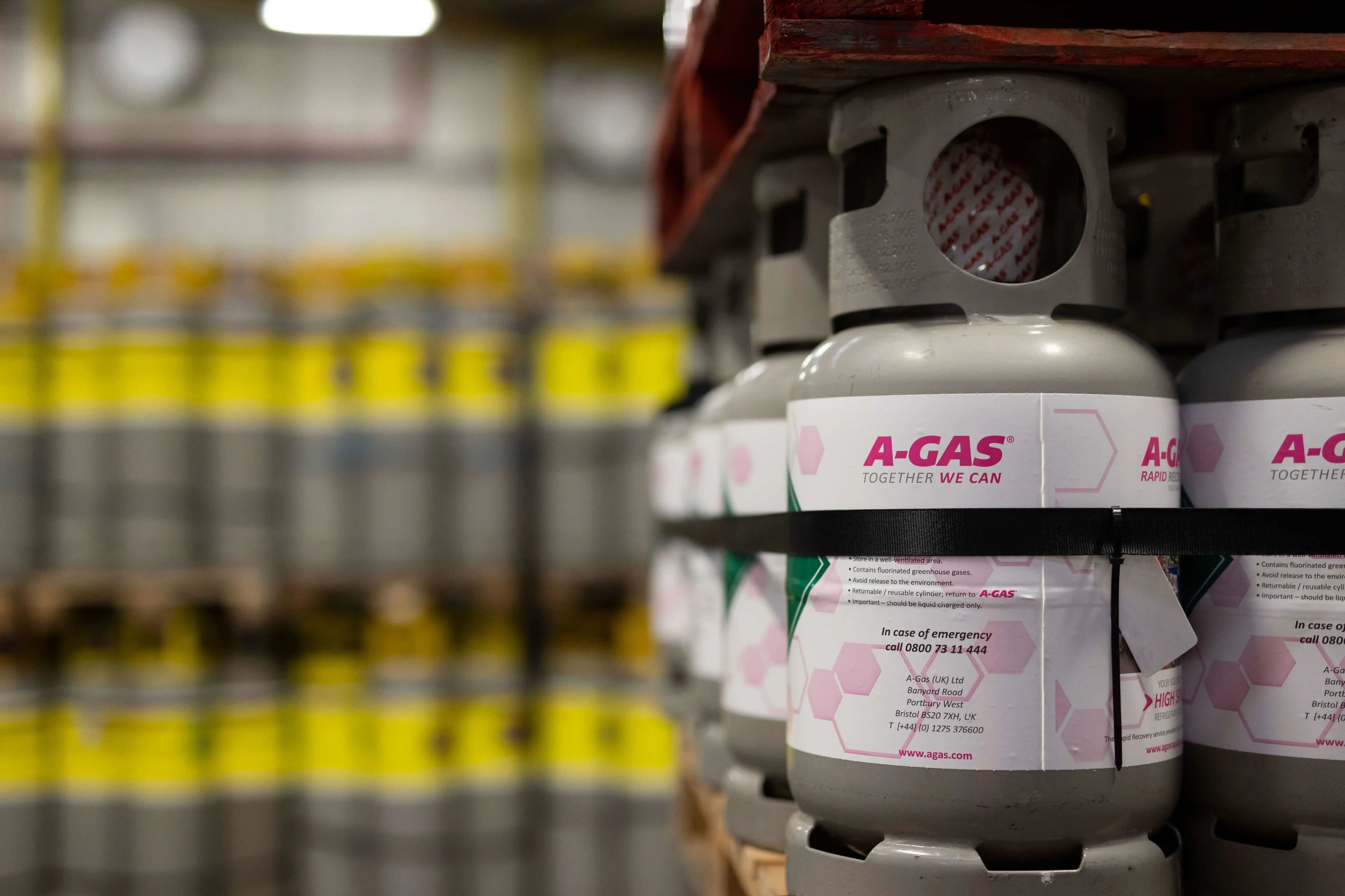 A-Gas refrigerant cylinder
