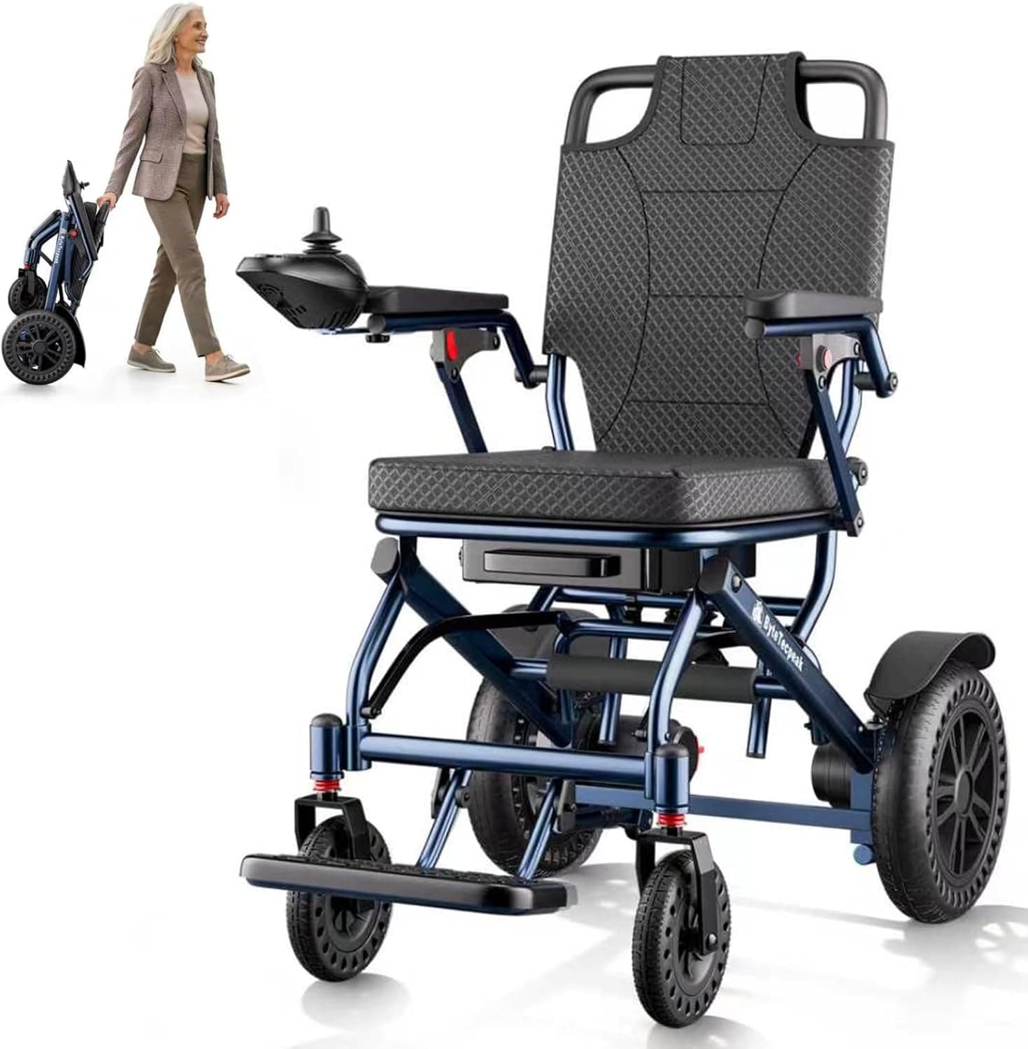 D14 Folding Electric Wheelchair for Adults with Removable Lithium Battery,20km