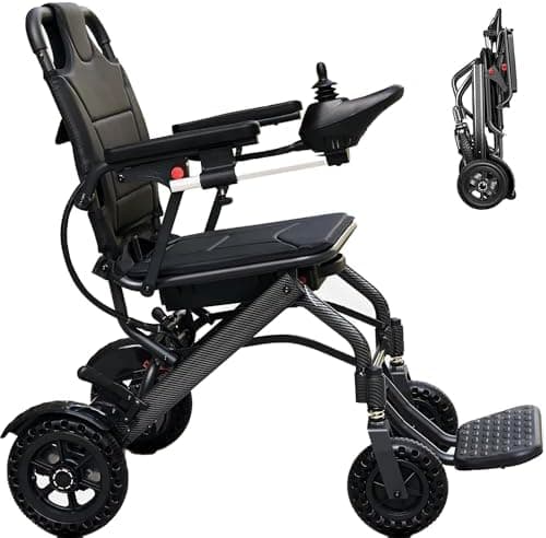 Ultra Lightweight Foldable Electric Wheelchair for Adults